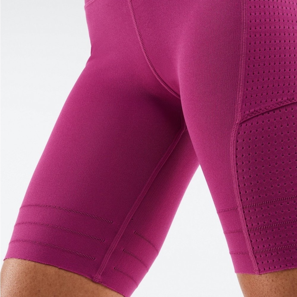 Fabletics High-Waisted SculptKnit Pocket Shorts, Very Berry - Picture 3 of 13